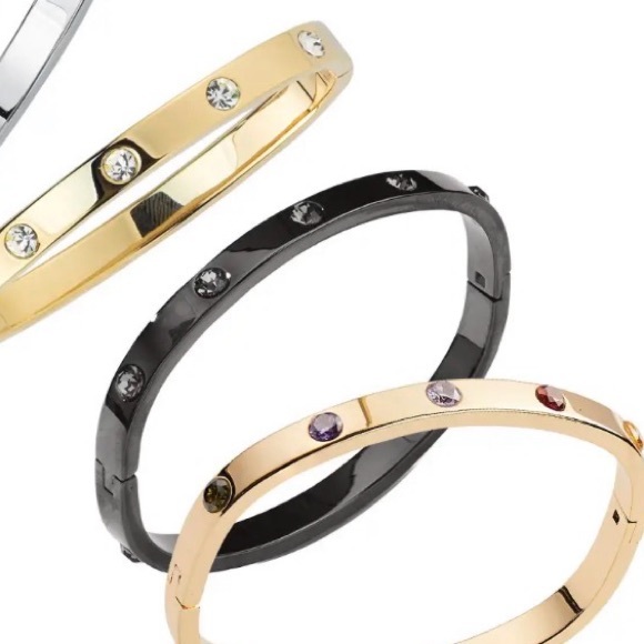 Park Lane hematite Jewel Bangle Bracelet - Picture 2 of 3